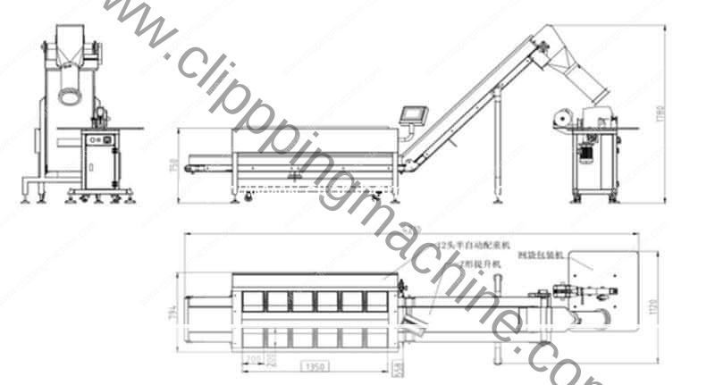 Layout-Drawing-of-Semi-Automatic-Vegetable-Fruit-Weighing-Feeding-Machine