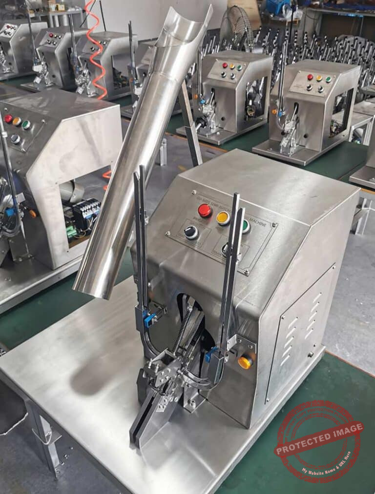 Electric Type Garlic Mesh Bag Clipping Machine for Vietnam Customer ...